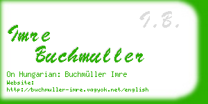 imre buchmuller business card