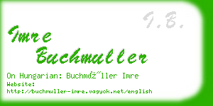 imre buchmuller business card